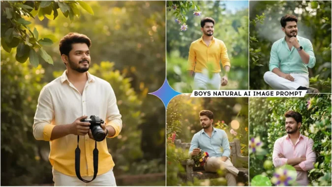 Google Gemini Boys Outdoor Portrait AI Photo Editing Prompts