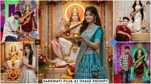Google Gemini Sarswati Puja Ai Photo Editing Prompt