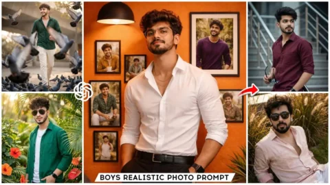 Boys Realistic Ai photo Editing Prompt
