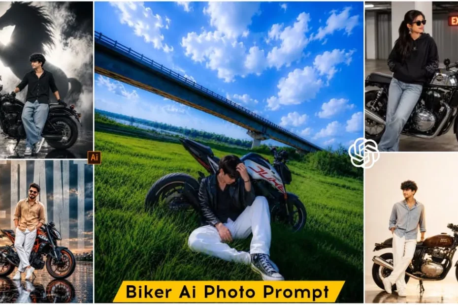 Biker Ai photo Editing Prompt