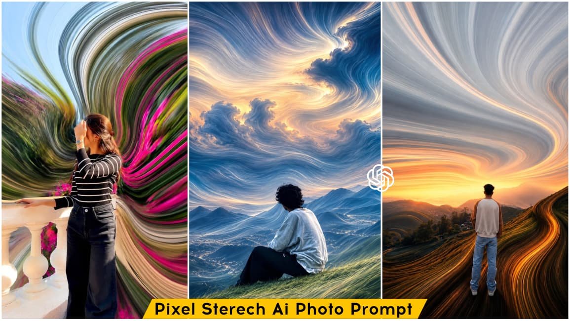 Pixel Stretch Photo Prompt