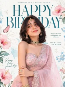 Girls Birthday Poster Ai Photo Editing Prompt