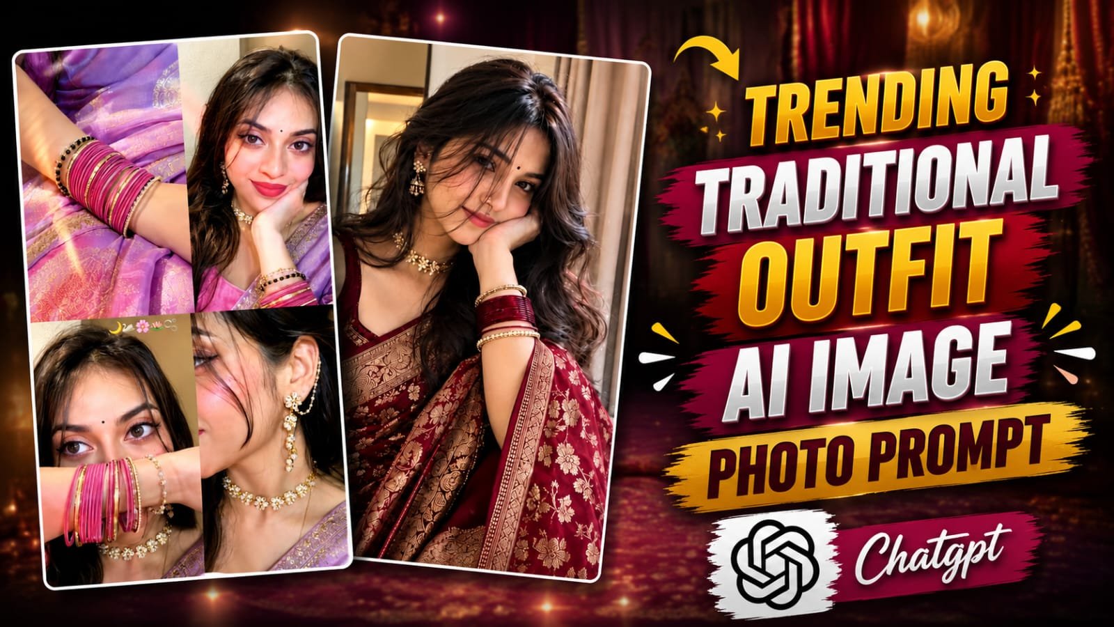 Girls Traditional Outfit Ai Photo Editing Prompts Chatgpt